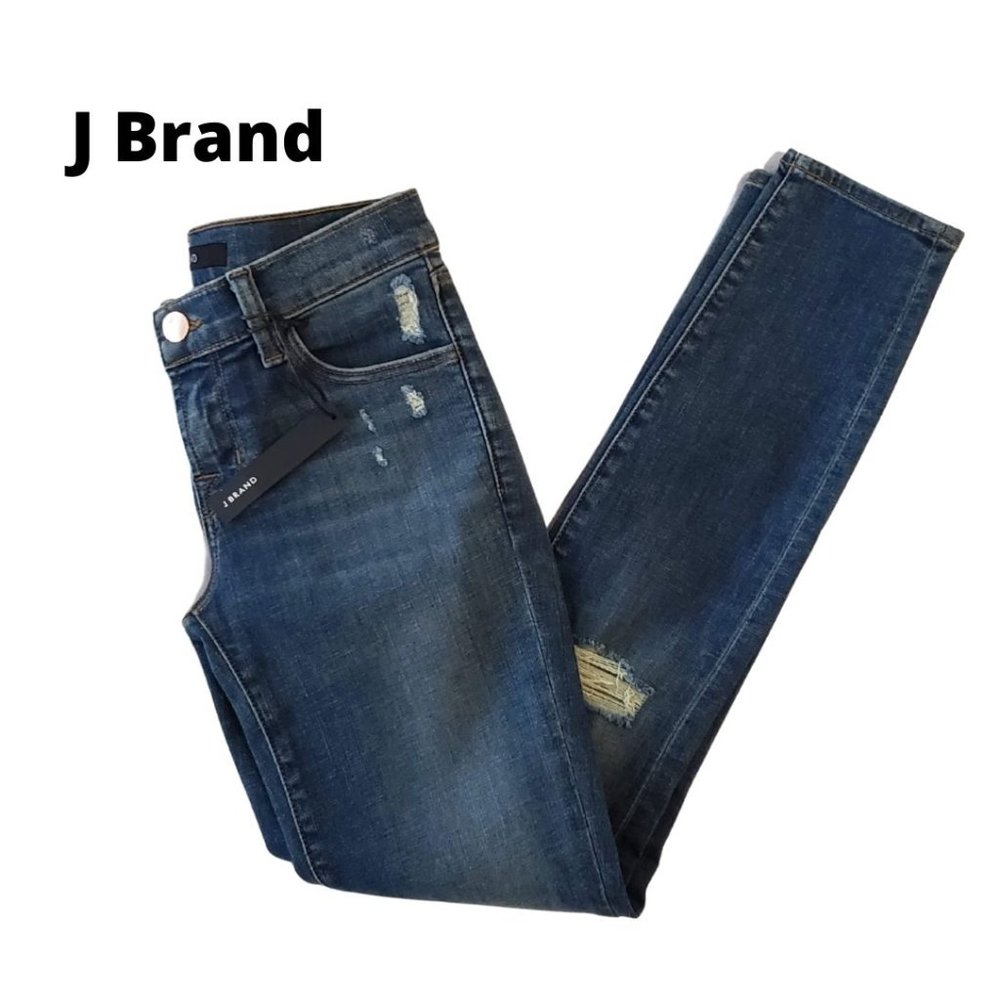 NEW J Brand Affinity Destruct Crop Jeans 23 24 26 - Picture 2 of 15